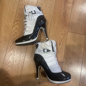 Customized Nike Air Jordan 11 Concord Womens High Heels Very Rare Size 8.5